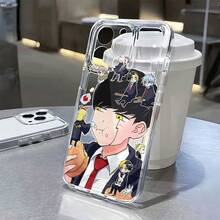 Funda de teléfono SamsungNew Ultra-Thin Cozy Boy Surrounded by Companions MASHLE MAGIC-AND-MUSCLES para Apple  17 Air, 16, 16e, 15, 14, 13, 12 Mini, 11 Pro Max, X, XR, XS Max, 8, 7 Plus - Cubierta suave transparente con diseño único, funda de teléfono texturizada - transparente - Ver 7