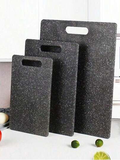 1/3pcs Marble-Patterned Chopping Board Set, Kitchen Food Prep Board, Cooked/Uncooked Separation, Household Fruit Cutting Board, Children's Food Prep Board