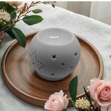 Ceramic Hollow Star Shaped Essential Oil Diffuser, Home Decor Ornament Incense Burner, Holiday Gift