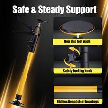 Senmeo 2-Pack Adjustable Cabinet Support Rods - 50-115cm, 100kg Load Capacity (Silver) | Christmas Home Reinforcement Tool - Yellow - 2 Pieces - View 4