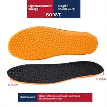 男士运动鞋垫，夏季减震，透气吸汗，超薄篮球鞋垫，女士跑步鞋垫 - 黑色 - 查看 12