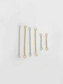 1 pièce Boucles d'oreilles à perçage en argent sterling 925 avec pompons, chaîne à boules, dos plat pour cartilage et hélix. Bijoux raffinés pour le port quotidien, mariage, fête, fiançailles, Saint-Valentin (vendu à l'unité) - Accessoires pour chaînes à perles - Voir 2