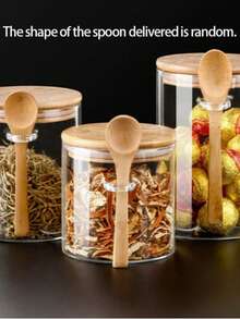 Overnight Oats Containers With Lids, 4 Packs 16oz Overnight Oats Jars With Spoons, Salad Meal Prep Jar With Bamboo Lids For Chia Seed Pudding Salad Cereal Coffee Flour, Sourdough Starter Jar For Bread Mother'S Day Gift