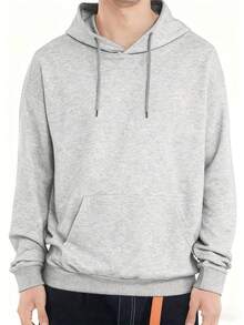 Music Heartbeat Design Hoodie For Men And Women Gray Sweatshirt With Musical Notes And Treble Clef Back Print Unisex Casual Streetwear Top - 灰色 - 查看 3