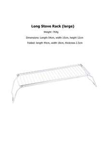 Przenośny, składany stojak na kuchenkę zewnętrzną z kratką ze stali nierdzewnej w paski, mini stojak na grilla - Wielokolorowe - Zobacz 8