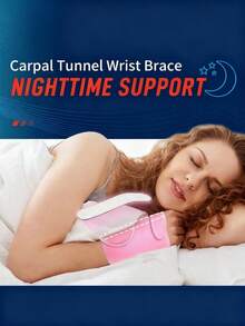 1pc- Adjustable Compression Fixing Wrist Brace With Splint For Carpal Tunnel, Detachable Curved Splint, Fits The Palm& Wrist, Black, Rosy, Men& Women, Wrist Support For Daily Life, Extra For Night- Wrist Circumference: 12-23cm/4.7-9.05in, Left/ Right - Multicolor - View 9