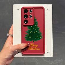 Patrón de Árbol de Navidad Decorado, Funda de Teléfono de Silicona Ligera de Cobertura Completa para Galaxy A14/A15/A16/A23/A25/A26/A33/A34/A35/A36/A53/A54/A55/S22/S23/S24/S25/S22+/S23+/S24+/S25+/S22Ultra/S23Ultra/S24Ultra/S25Ultra/S23FE/S24FE, Regalo Unisex - Colores mixtos - Ver 4