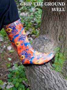Mid-Calf Rain Boots, Waterproof And Anti-Slip, Suitable For Garden, Fishing, Farm, Outdoor Work