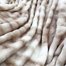 Thickened Faux Rabbit Fur Bubble Blanket, Extra Warm For Winter, Extra-Large King/Queen Size, Suitable For Single/Double Use, Machine Washable, Suitable For All Seasons, Soft And Comfortable, Perfect For Bedrooms, Sofas, Offices, Car Travel, Multi-Functional Blanket, Small Blanket, Shawl Blanket, Pet Blanket, Decorative Blanket, Christmas Gift, Halloween Gift, Birthday Gift. - màu trắng sữa - Xem 3