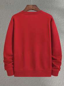 Sudadera gráfica retro de inspiración 80 para hombre y mujer HANOMAG - con arco rojo y letras HANOMAG, jersey casual de manga larga y cuello redondo, top unisex lavable a máquina para ropa casual, ropa vintage, moda streetwear, amantes de la streetwear - Oscuro - Ver 2