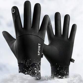 Winter Sports Gloves - Sensitive Touchscreen Compatibility, Grip-Enhancing Palm, Thermal Insulation For Cold Weather - Ideal For Jogging And Fitness Enthusiasts, Perfect For Bike Rides And Commuting, Suitable For Winter Road Trips, Unisex Design For All