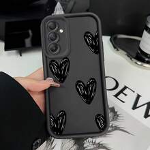 Funda protectora de silicona para teléfono  Galaxy S23 Ultra, S24, S25, S22+, y S20 FE Pro Plus 5G, con diseño de graffiti de corazón, diseñada para portabilidad y resistencia a los golpes. - Colores mixtos - Ver 6