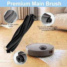 فرشاة مطاطية لمكنسة كهربائية روبوتية L10s Ultra/L10 Ultra/D10s Pro/D10s Plus,L10s Pro Gen 2/D10s/S20/S20 Pro/X20/X30, X10 Plus, X20+ لتنظيف السجاد/الأرضية