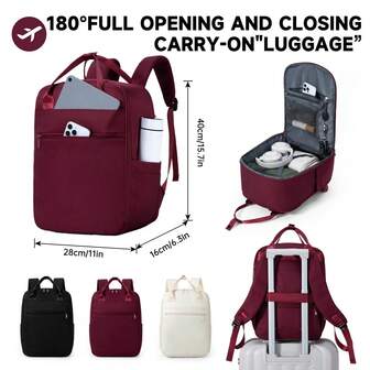 Myco 40*30*20cm Wiz Air reseryggsäck, unisex flerficksväska med 180° huvudfack och skoförvaring, stor kapacitet, hållbar pendlarryggsäck för skola, affärer, weekendresor - flera färger