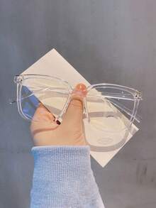 4pcs Blue Light Blocking Glasses - Fashion Square Fake Eyeglasses, Face-Flattering,Anti Ray Computer Gaming Glasses, Blue Blockers Glasses For Women/Men,Daily Versatile School Style - Multicolor - View 7