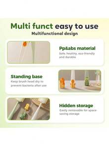 1个五合一奶瓶清洁刷，2026新款花形多功能杯刷，长柄水瓶清洁刷，带海绵和百洁布，适用于清洁杯盖和厨房日常清洁（黄+绿）厨房用品 厨房配件 厨房工具