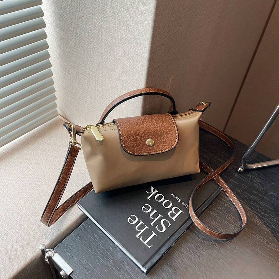 A Popular Solid Color Fabric Bag Dragon Box Bag For Women, Single Shoulder, Crossbody, Handheld, High-End Nylon Dumpling Bag - 3 - Xem 1