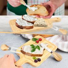 6 Sets Baby Shower Gifts For Guests Prizes Bridal Shower Prizes For Game Winners Cheese Board Gift Set With Charcuterie Boards Knives Forks Thank You Card Gift Box For Celebration Events And Guest Appreciation - Wood - View 4