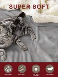 1pc Throw Blanket, Soft Cozy Throw For Sofa Bed Couch, Fade-Resistant & Pill-Resistant, Suitable For All Seasons, Durable Stitching To Prevent Fraying, Perfect For Holiday Decoration & Daily Use, Bedding Gifts, Machine Washable, Winter Decor