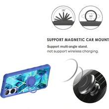 - Funda para Cricket Outlast 5G compatible con ATT AT Motivate Pro 5G funda para telfono 2024 PC dura+ silicona suave soporte de anillo luz reflectante colorida IMDL - LS - IMDL-LS + Icono de Cricket 6/ATT Verge - Ver 6