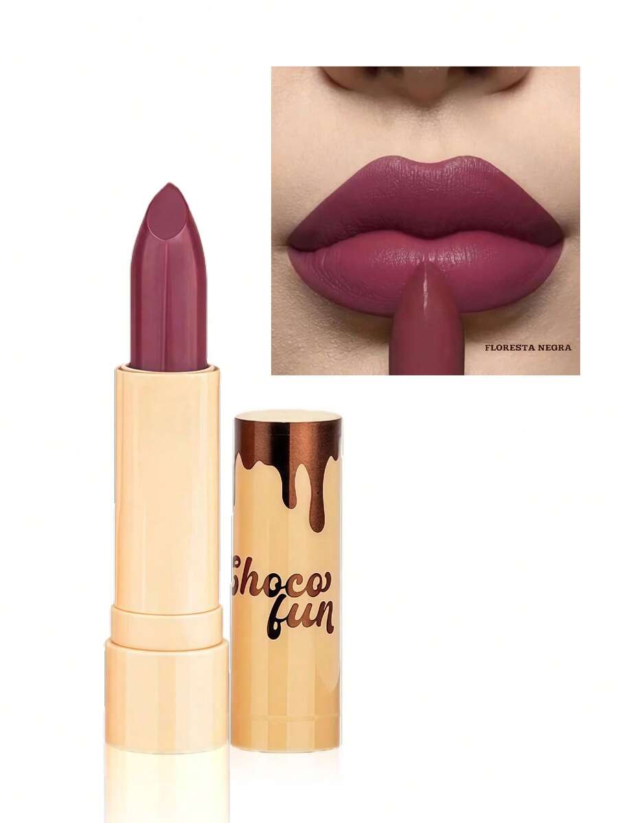 Soft Matte Choco Fun Lipstick With Castor Oil FZ20086 - Fenzza - FLORESTA NEGRA - View 1