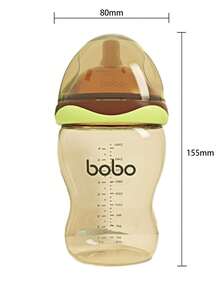 1pc Wide Mouth PPSU Baby Bottle, Anti-Colic Anti-Reflux Newborn 0-6 Months Feeding Bottle, Breastfeeding Simulation PPSU Bottle - Green - View 11