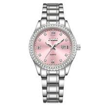 1pc Luxury Quartz Watch For Women, Fashionable & Elegant Crystal Decorated Ladies Watch With Date Function