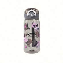 Miniso Sanrio Kuromi 450mL Tritan Water Bottle With Flip Lid, Carry Strap & Tea Infuser - Purple - View 2
