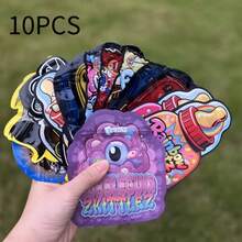 10/50 piezas Bolsas de caramelos surtidos, bolsas de cigarrillos, bolsas de embalaje de caramelos con corte láser autosellantes, bolsas resellables, bolsas con cierre zip, bolsas 3D, bolsas de película de poliéster, bolsas de vainilla, bolsas de caramelos con cierre zip, bolsas de película de poliéster, bolsas a prueba de olores, bolsas impermeables, bolsas de embalaje de caramelos con forma de botella autosellantes, bolsas de almacenamiento, bolsas sellables, bolsas con cierre zip, embalaje de regalo para fiestas - Multicolor - Ver 10