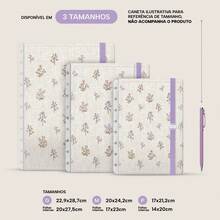 Front And Back Cover Iscool For Disc-Bound Notebook, Floral Stitching. - tử đinh hương - Xem 2