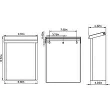 Architectural Mailboxes Designer Galvanized Steel Locking Wall Mount Mailbox DVKGB00AM Black And Brushed Brass Medium Capacity