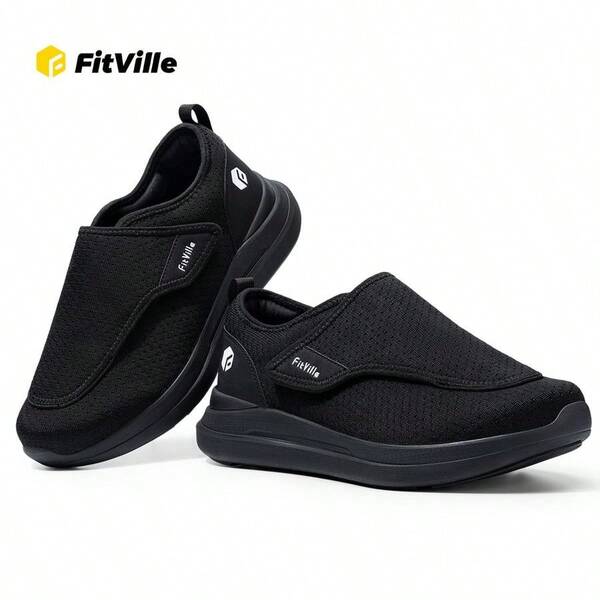 Diabetic Shoes For Men Extra Wide Slippers Slip On Shoes For Swollen Feet Adjustable Walking Shoes For Elderly