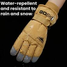 Guantes profesionales de esquí para hombre y mujer, forrados con terciopelo grueso, resistentes al frío hasta -20°C y cálidos, con pantalla táctil en los dedos, antideslizantes en la palma, aptos para diversas actividades al aire libre en invierno