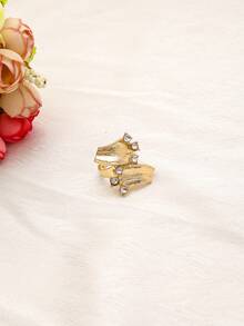 一套时尚女士迪拜珠宝套装，扇形设计锆石项链耳环手链戒指婚礼新娘派对圣诞节珠宝