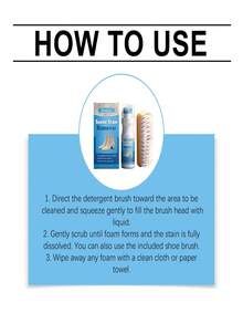 1pc 100ml Suede Decontamination Set With Free Brush. Dedicated Suede Cleaner Suitable For Cleaning Fur, Snow Boots, And Nubuck Shoes. Gently Removes Dirt Without Damaging Fluff, Decomposes Common Stains Like Oil, Water, And Dust, Easy To Use And Carry. - Multicolor - View 3