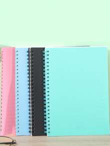 Sổ tay lò xo A5 chống thấm nước, bìa nhựa mờ, 120 trang, thích hợp cho công việc, văn phòng, trường học, ghi chép khi đi du lịch, sổ tay lò xo dày dặn dành cho học sinh, sổ nhật ký có dòng kẻ, thiết kế tối giản và thời trang, có thể dùng làm quà tặng cho học sinh. - Nhiều màu - Xem 20