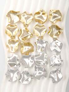 10个金银花瓣形吊坠，可用于DIY首饰制作，如耳环、项链等 - 小號 - 查看 6