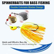 Spinnerbait Fishing Lures Kit Bass Fishing Spinner Baits Set Multicolor Buzzbaits Hard Metal Topwater Swimbait Jig Lure For Bass Pike Trout Walleye Freshwater Saltwater Fishing - 6pcs - 查看 2