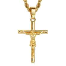 European And American Hot-Selling Cross Necklace 18K Gold Plated Non-Fading Personalized High-End Cross Pendant For Men - mặt dây chuyền bạc - Xem 5