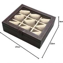 Watch Boxes - 6 Watches and Cufflinks, Chocolate - View 4