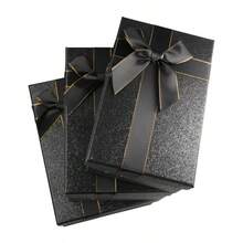 3 Stücke rechteckige Geschenkboxen-Set mit Schleifenband, elegante dekorative Boxen für Weihnachten, Hochzeiten und Geburtstage