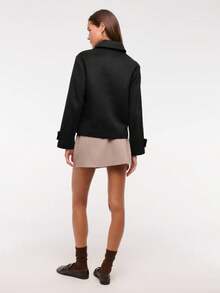 Women's Fashion Casual Short Jacket, European And American Style - Black - View 2