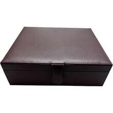 Watch Boxes - 12 ساعة مغلقة، باللون الأسود - مشاهدة 4