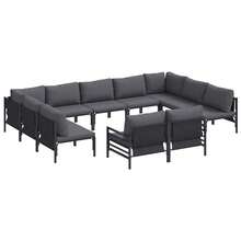 Garden Sofa Set Anthracite Steel - Multicolor - View 2