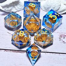 7 件树脂角色扮演游戏骰子套装 - 多面骰子，适用于桌游、角色扮演游戏和节日礼物（圣诞节/感恩节/斋月/复活节） - 彩色 - 查看 14