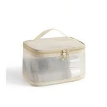 1pc Nylon Single/Double Layer Mesh Bag Travel Portable Toiletry Bag Large Capacity Makeup Organizer - Multicolor - View 12