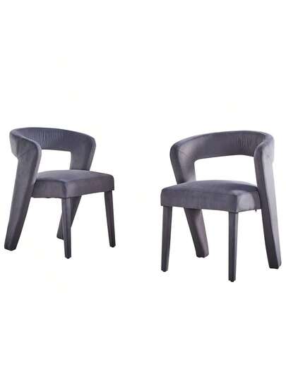 New Armchair, Lounge Chair, Upholstered Chairs, Single Sofa, Cube 59x60x79, Velvet, Load Capacity 150 Kg, Grijs view 8