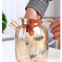1 件装高硼硅玻璃冷水壶，耐热家用茶壶，带滤网，大容量奢华金色冷水壶，金色竖条纹玻璃杯套装，带把手茶壶杯套装，适用于豪华客厅，高硼硅玻璃冷水壶，年末大促销，折扣价，适合作为礼品和家居/酒店用品。 - 彩色 - 查看 6