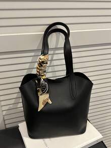 Bolso de hombro de nicho de moda, bolso de tote de estilo minimalista retro Ins para mujeres, para ir al trabajo - Multicolor - Ver 1