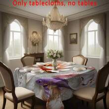 1 Stück neuer chinesischer Stil Koi Fisch Tischdecke, Nische Heim Ästhetik Tischdecke, strapazierfähiges Polyestermaterial, leicht zu reinigen, unverzichtbar für Familienzusammenkünfte, geeignet für tägliches Esszimmer, Wohnzimmer, Familienfeiern, Themenfeiern, Innen-/Außenbereich - Verschiedenfarbig - Übersicht 6